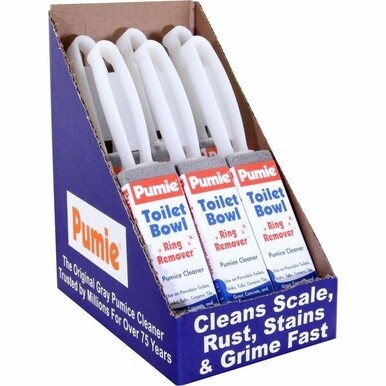 U.S. Pumice Toilet Bowl Ring Remover - 6 / Carton - Gray