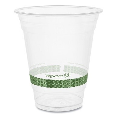 96-Series Cold Cup, 12 oz, Clear/Green, 1,000/Carton