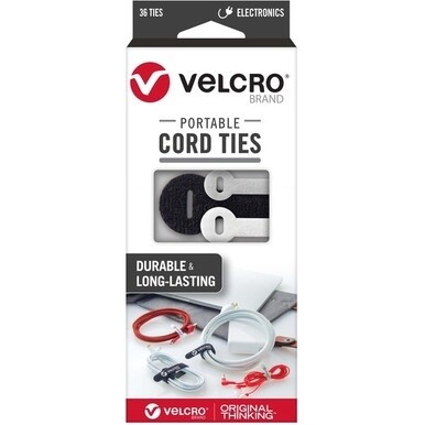 VELCRO&amp;reg; Portable Cord Ties - Cable Tie - Multi - 36
