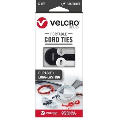 VELCRO&amp;reg; Portable Cord Ties - Cable Tie - Multi - 12