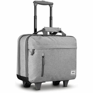 Solo Re:start Travel/Luggage Case for 15.6&quot; Notebook - Gray - Handle - 14&quot; Height x 16&quot; Width x 6&quot; Depth - 1 Each