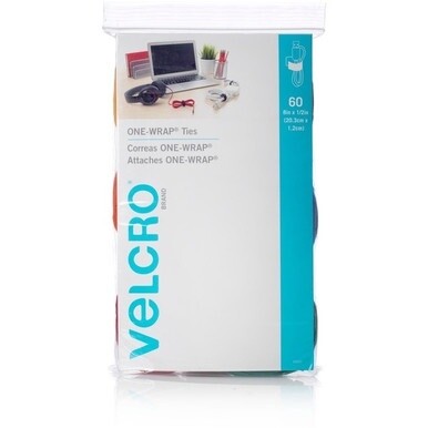 VELCRO&amp;reg; One Wrap Cable Ties - Cable Tie - Assorted - 60