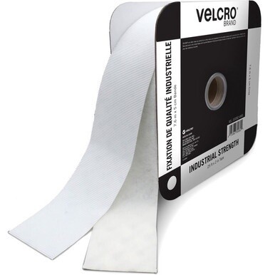 VELCRO&amp;reg; Industrial Fastener Tape - 25 ft Length x 2&quot; Width - 1 / Roll - White