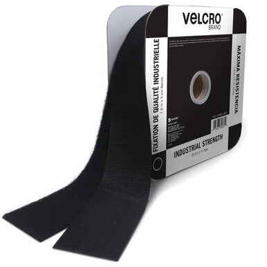 VELCRO&amp;reg; Industrial Fastener Tape - 25 ft Length x 2&quot; Width - 1 / Roll - Black