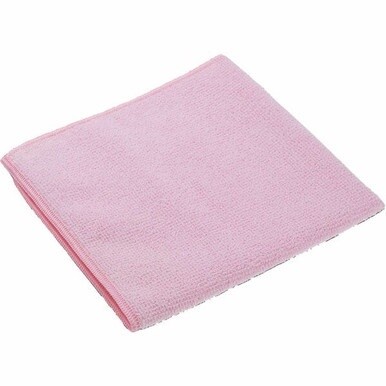 Vileda Professional MicroTuff Microfiber Cloths - 14&quot; Length x 14&quot; Width - 20 / Pack - Red