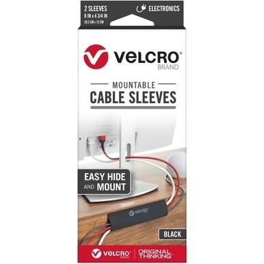 VELCRO&amp;reg; Mountable Cable Sleeves - Cable Sleeve - Black - 2