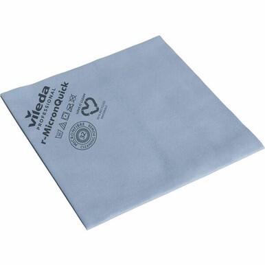 Vileda Professional MicronQuick Microfiber Cloths - 15.75&quot; Length x 14.96&quot; Width - 20 / Pack - Blue