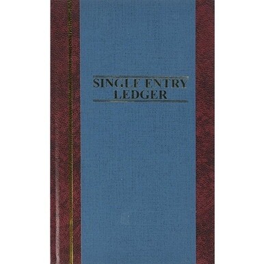 Wilson Jones S300 Single Entry Ledger Account Journal - 150 Sheet(s) - 7.25" x 11.75" Sheet Size - Blue - White Sheet(s) - Blue Cover - 1 Each