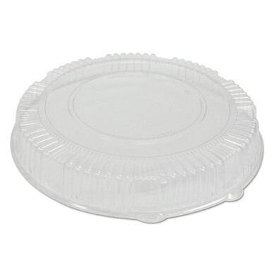 Caterline Dome Lids, 18&quot; Diameter x 2.75&quot;h, Clear, Plastic, 25/Carton