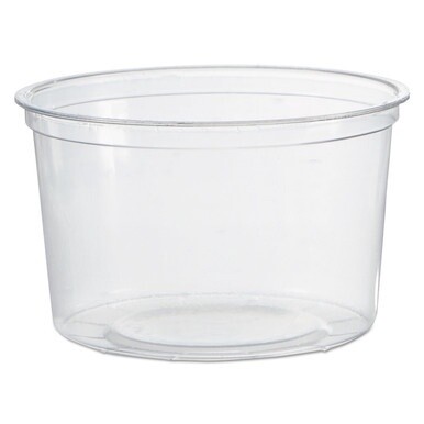 Deli Containers, 16 oz, Clear, Plastic, 50/Pack, 10 Packs/Carton