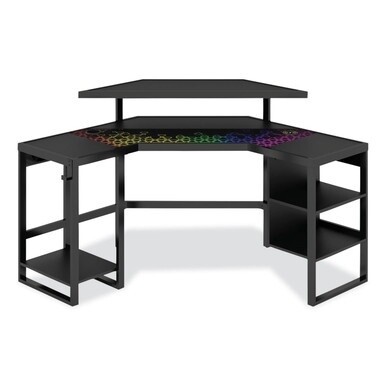 LevelUp Gear LEET Corner Gaming Desk, 53.25&quot; x 51.75&quot; x 36.75&quot;, Onyx