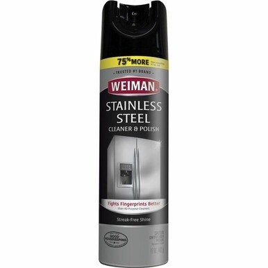 Weiman Stainless Steel Cleaner/Polish - 17 oz (1.06 lb) - 1 Each - Clear