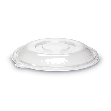 Caterline Pack n&#39; Serve Plastic Lids, Dome Lid, 12&quot; Diameter x 1.5&quot;h, Clear, 25/Carton
