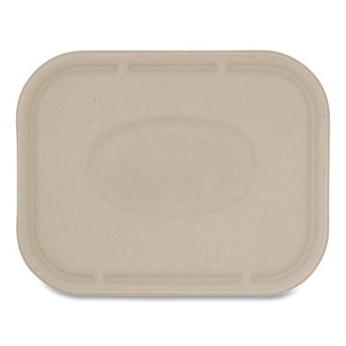 Fiber Lids for Fiber Containers, 7.8 x 10.1 x 0.5, Natural, Paper, 400/Carton