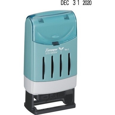 Xstamper VersaDater Small Type Date Stamp - Message/Date Stamp - &quot;FAXED, PAID, RECEIVED&quot; - 0.87&quot; Impression Width x 0.12&quot; Impression Length - Black - Recycled - 1 Each