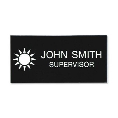 Xstamper Standard Logo Name Badges - 1 Each - 3" Width x 1.5" Height - Plastic