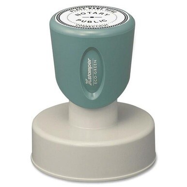 Xstamper Circular/Notary Stamp - Custom Message Stamp - 1.56&quot; Impression Diameter - 1 Each