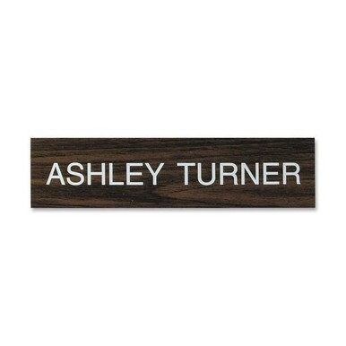 Xstamper Xecutives Name Plates - 1 Each - 10&quot; Width x 2&quot; Height - Wall Mountable - Plastic