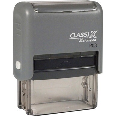 Xstamper Classix Custom Address Stamps - Message Stamp - 0.69&quot; Impression Width x 1.88&quot; Impression LengthPlastic, Rubber - 1 Each