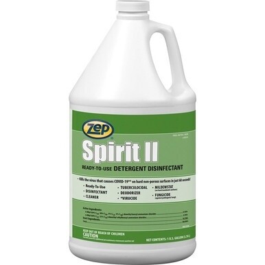 Zep Spirit II Detergent Disinfectant - Ready-To-Use - 128 fl oz (4 quart)Bottle - 1 Each - Multi