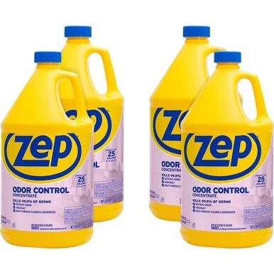 Zep Odor Control Concentrate - Concentrate - 128 fl oz (4 quart) - Fresh ScentBottle - 4 / Carton - Blue