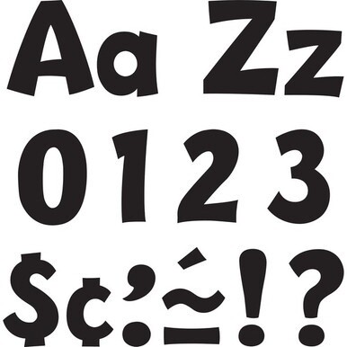 Trend 4&quot; Ready Letter Playful Combo Pack - 83 x Lowercase Letters, 59 x Capital Letter, 36 x Punctuation Marks, 18 x Spanish Accent Mark Shape - Pin-up - Pin Style - Pre-punched - 4&quot; Height x 8&quot; Lengt