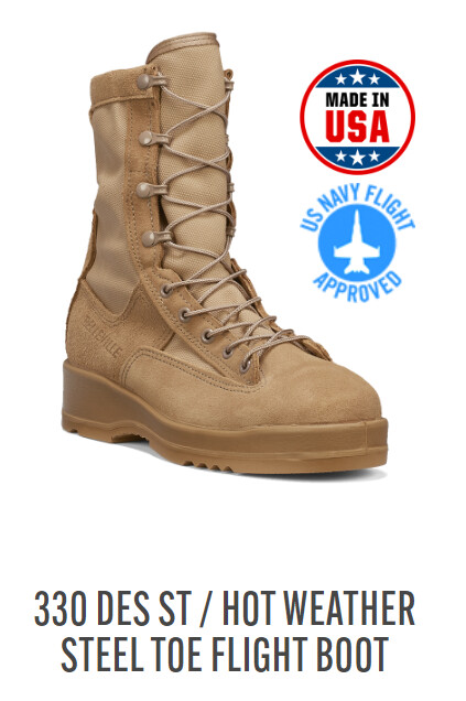 Belleville 330 DES ST / Hot Weather Steel Toe Flight Boot