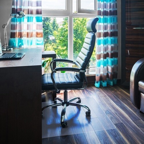 Ultimat Polycarbonate Rectangular Chair Mat for Hard Floor - 35&quot; x 47&quot; - Home, Office, Hardwood Floor, Floor, Hard Floor, Carpeted Floor - 47&quot; Length x 35&quot; Width x 75 mil Depth x 75 mil Thickness - Re
