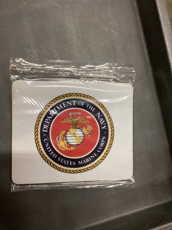 704501STB5006 Mousepad MARINES Logo/WHT   A1