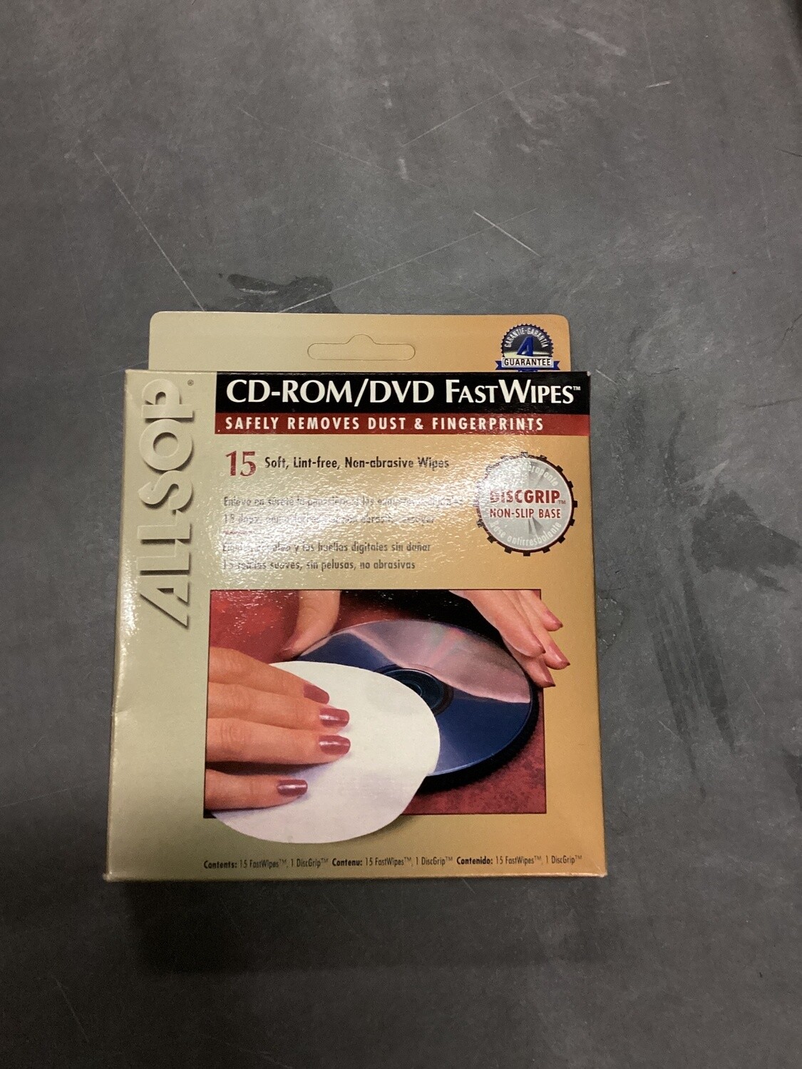 CD/DVD Fastwipes w/Diskgrip A1