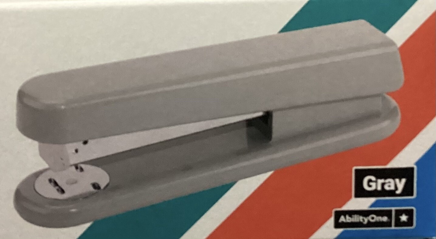 7520002815895 Standard Light-Duty Stapler - 20 Sheets Capacity - 210 Staple Capacity - Full Strip - 1/4&quot; , 1/2&quot; Staple Size - 1 Each - Gray Bremerton Stocks