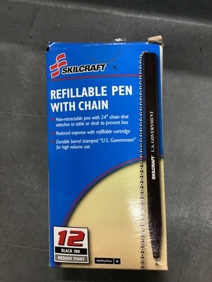 AbilityOne  Chain Pen MED BLK NoBase    A1