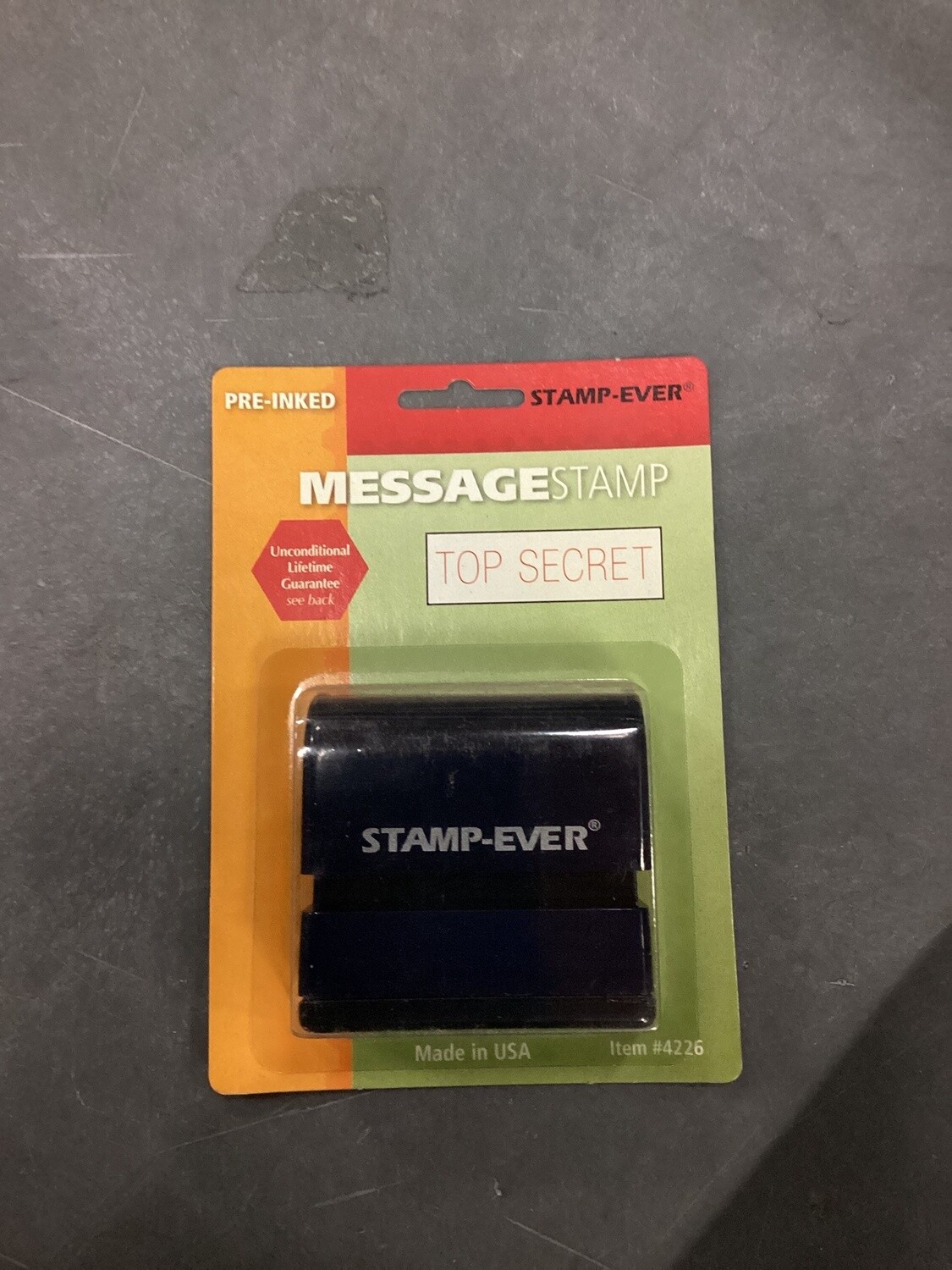 ABILITYONE 7520012074118 7520-01-207-4118 Message Stamp, Pre-Inked, "Top Secret", Red Ink