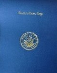 Award Folder with USN Gold Logo in Portrait Orientation