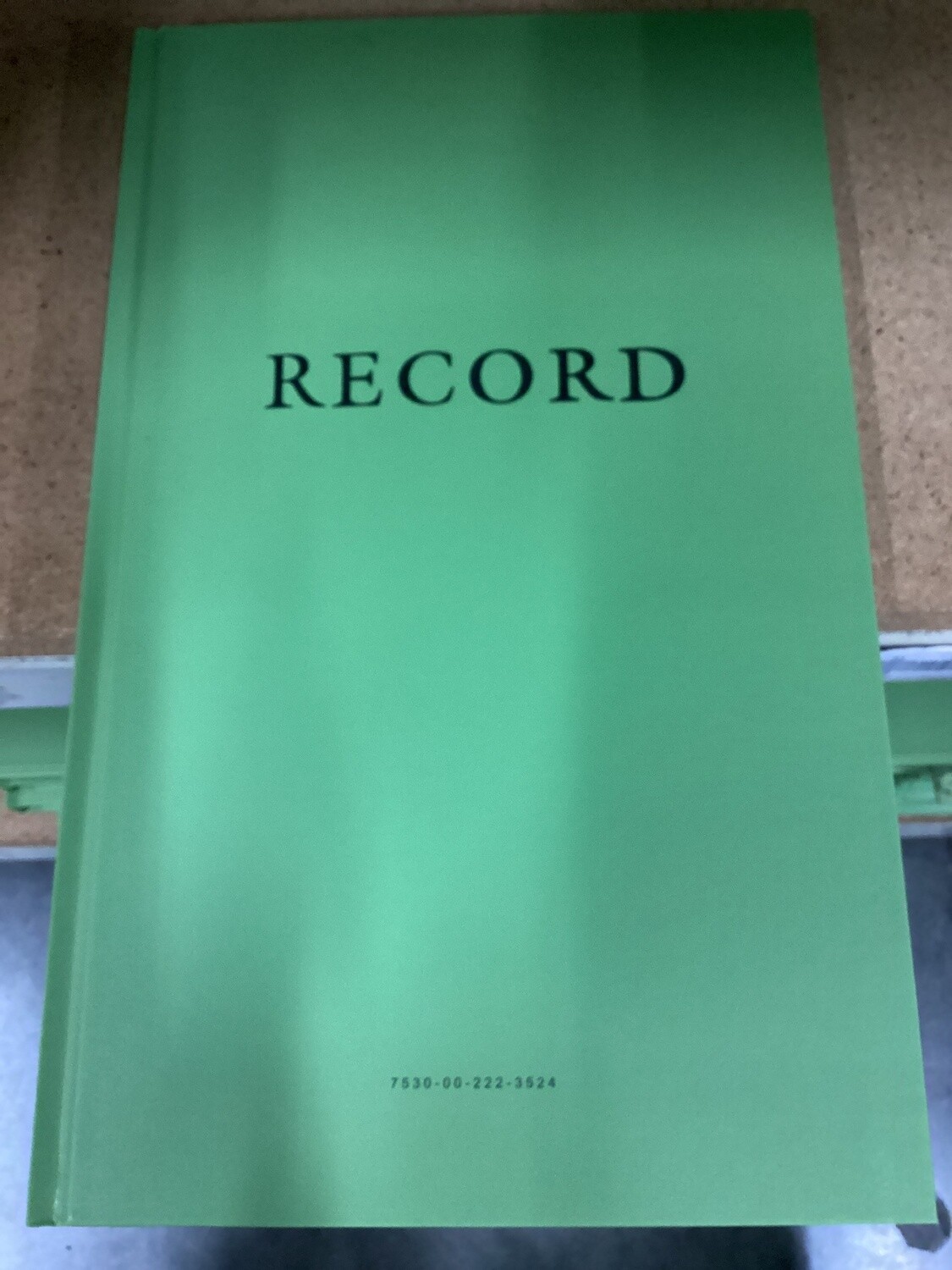 Book Record Grn Indexed 14x8.5