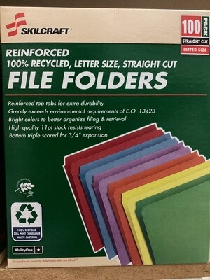 AbilityOne  Folder Straight Cut Purple A1