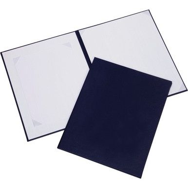 7510017013509 Government Only AbilityOne Awards Certificate Binder - Satin Finish - Without Seal - 11.5&quot; x 14.5&quot; - Navy Blue