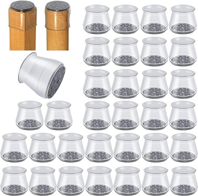 32 Pcs Chair Leg Protectors for Hardwood Floors