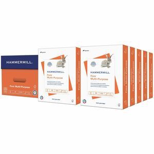 Hammermill Fore Multipurpose Copy Paper - White - 96 Brightness - Letter - 8 1/2" x 11" - 20 lb Basis Weight - 10 / Carton - Acid-free - White