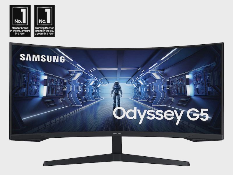 34" Odyssey G55T WQHD 165Hz 1ms(MPRT) HDR Curved Gaming Monitor
