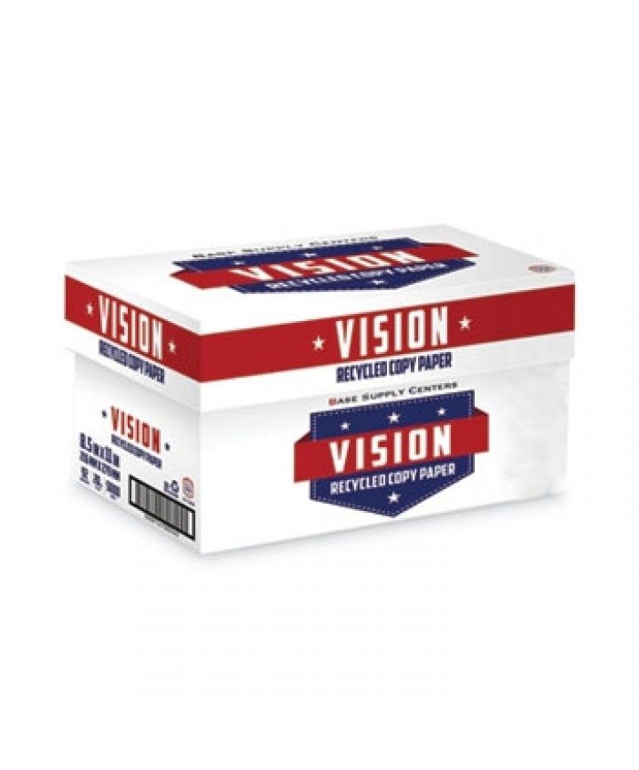 7530013352623 VISION RECYCLED COPY PAPER, 92 BRIGHTNESS, 20LB, 8-1/2 X 11, 5,000 Sheets/Carton Bremerton Stocks