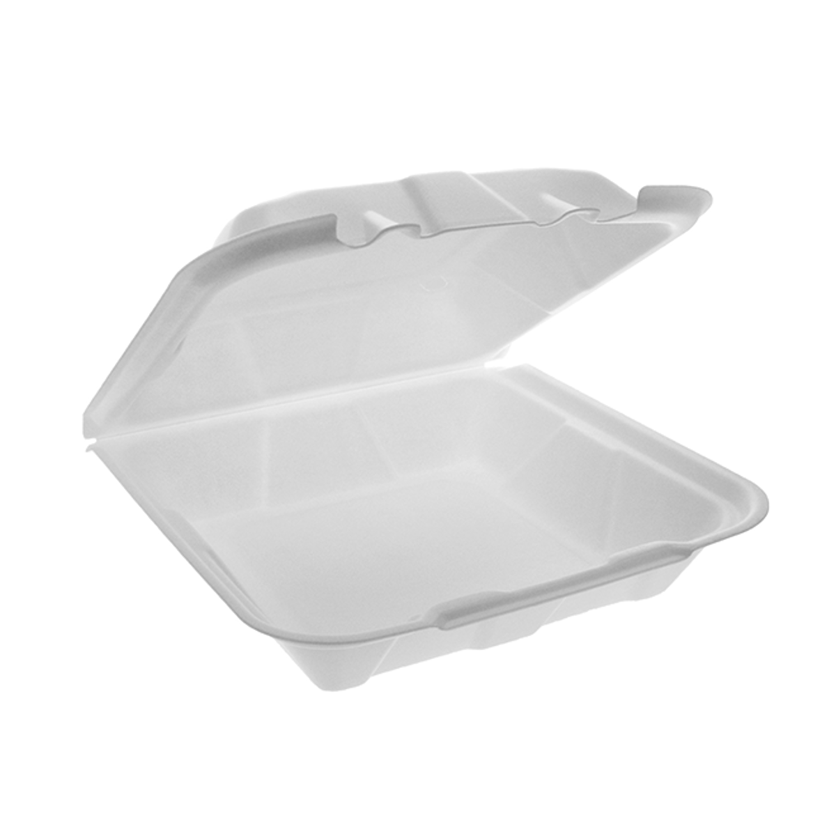 9 x 9 x 3" Vented PS Foam Economy Hinged Lid Container