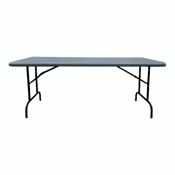 7105-01-724-6313 7105017246313 Government Only AbilityOne Rectangular Folding Table - 2000 lb Weight Capacity - 60" W x 29" H x 30" D - Charcoal Gray