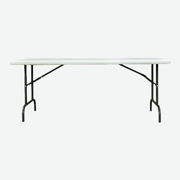 7105-01-724-3926 7105017243926 Government Only AbilityOne Rectangular Folding Table - 2000 lb Weight Capacity - 72" W x 29" H x 30" D - Platinum Gray