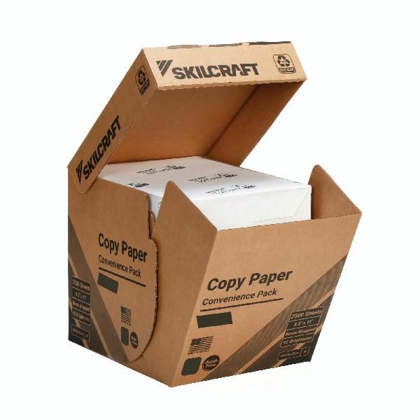 7530-01-725-3059 7530017253059 AbilityOne 50% Post-Consumer Recycled Convenience Copy Paper - Ream Wrapped - 5 Reams/BX