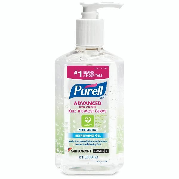 ABILITYONE 8520-01-490-7365 8520014907365 PURELL SKILCRAFT Advanced Green Certified Instant Hand Sanitizer Gel - 12-Ounce