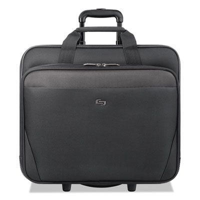 Classic Rolling Case, Fits Devices Up to 17.3&quot;, Polyester, 16.75 x 7 x 14.38, Black