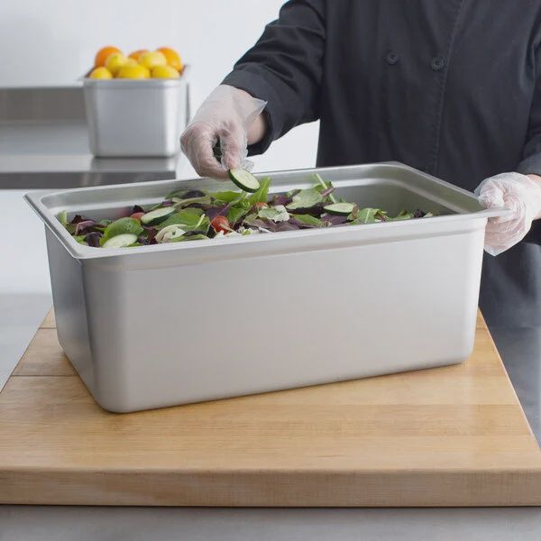 4070089 - Choice Full Size 8" Deep Anti-Jam Stainless Steel Steam Table / Hotel Pan - 24 Gauge