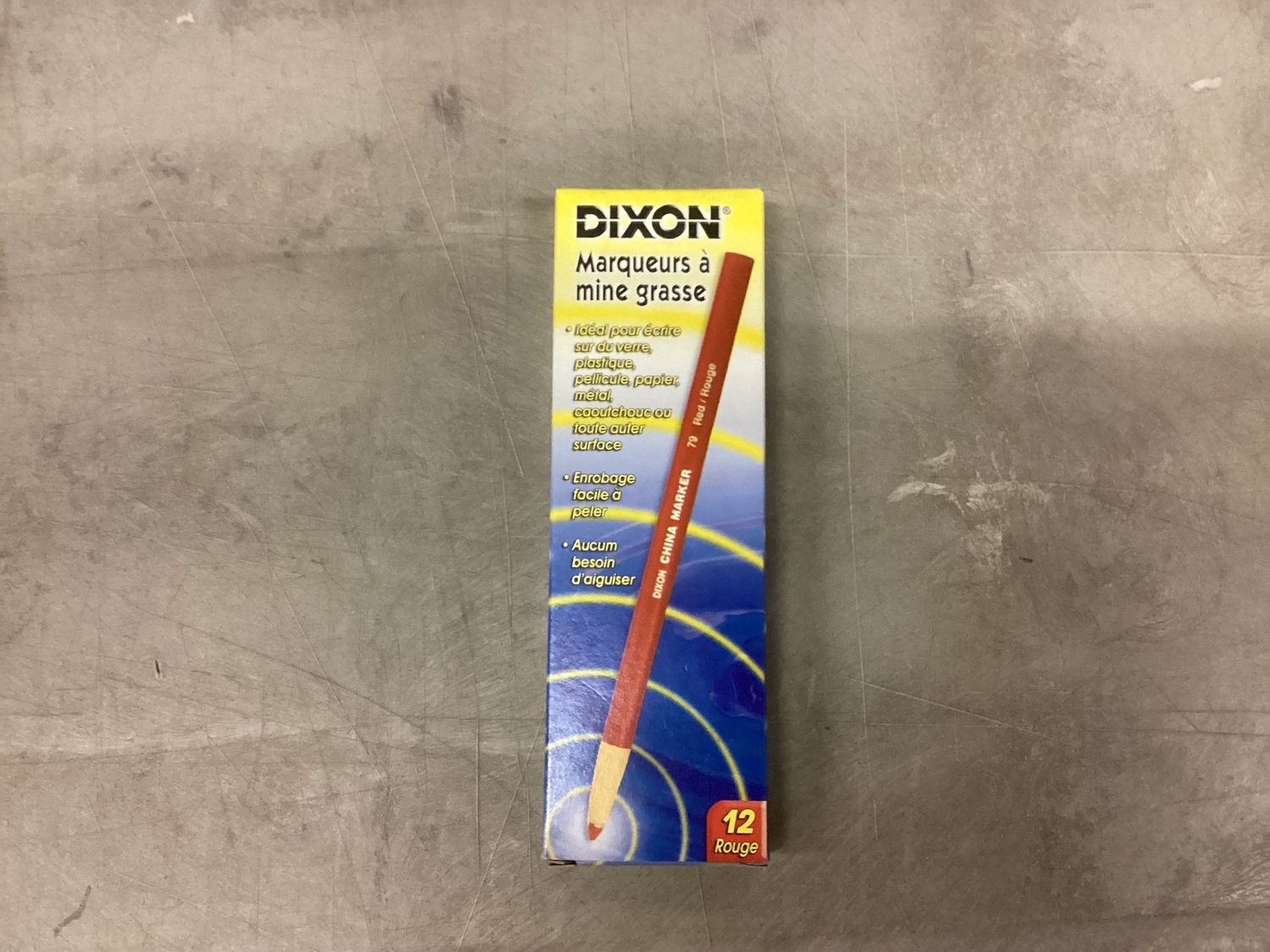 7510001743205 Dixon Phano Nontoxic China Markers - Red Lead - Red Barrel - 1 Dozen