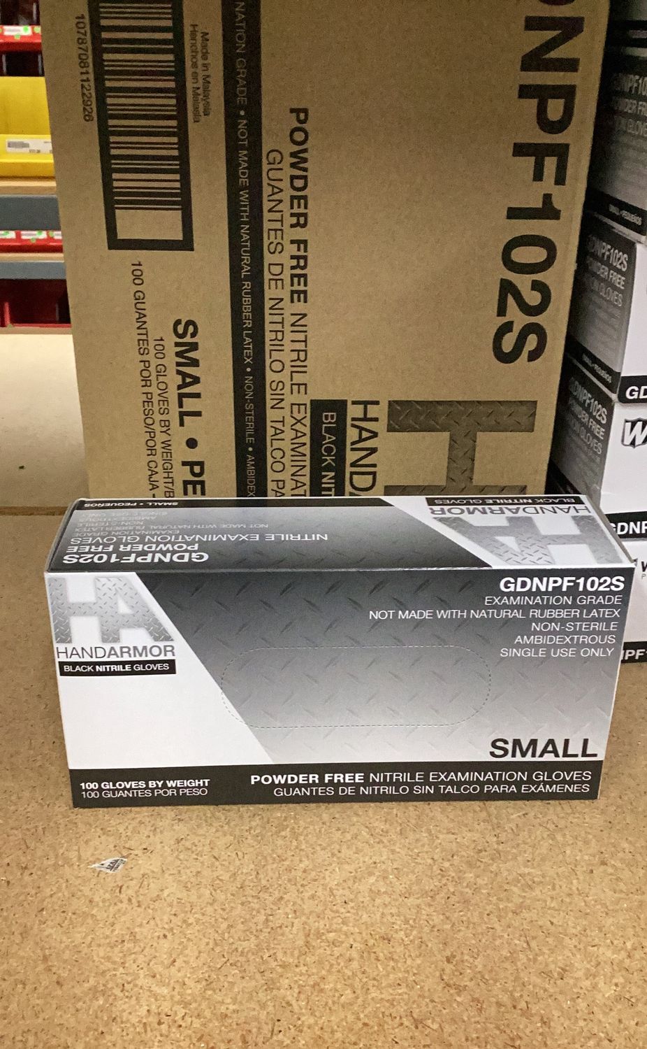 GLOVE NITRILE BLACK PWDR FREE GDNPF102-SMAL